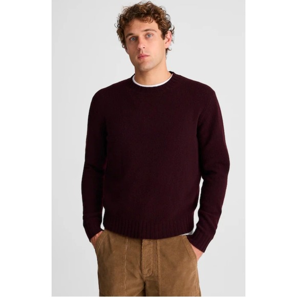 Madewell Mens XXL Burgundy 100% Heritage Merino Wool Crewneck Sweater - Picture 11 of 11